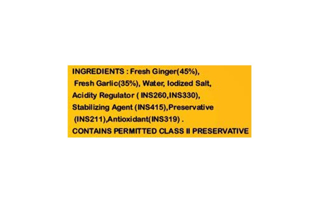 Nutty Ginger Garlic Paste    Plastic Jar  1 kilogram